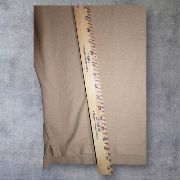 Faconnable Men's Polo Shirt Medium Beige 100% Cotton Short Sleeve Made in Malays - Picture 5 of 10